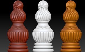 CABRIOLE CARVED Furniture Leg Design 3D Models  set - 003