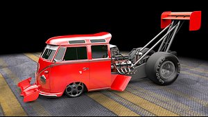 dragster VW pickup 3D model