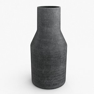 3D Lemont Large Dark Green Vase