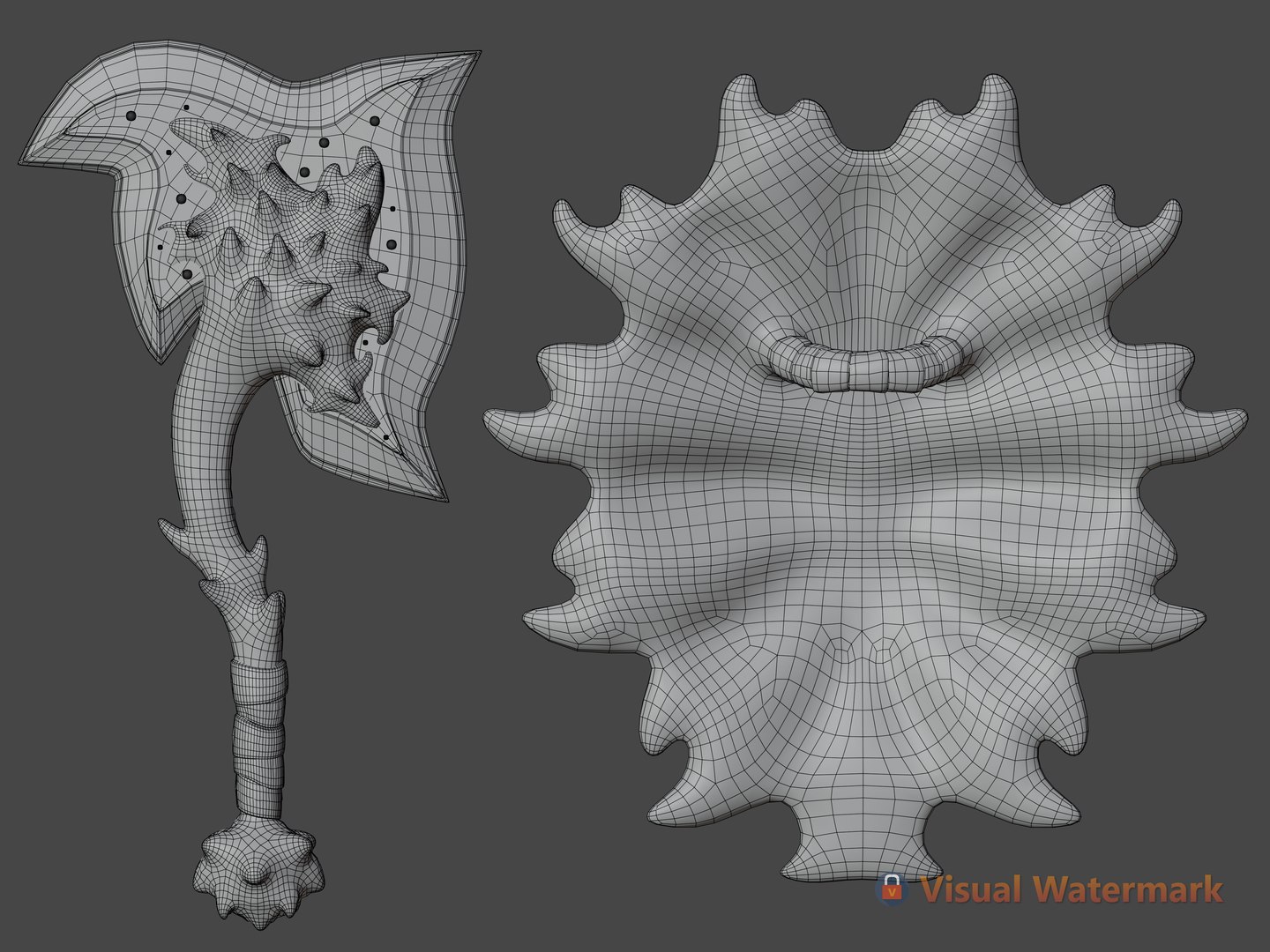 Coral Shield and Axe 3D model https://p.turbosquid.com/ts-thumb/bw/ZgJYM4/y6/4_1/png/1689340579/1920x1080/fit_q87/bf023107e66c2e2d4af9c3ab163265a97b67120e/4_1.jpg