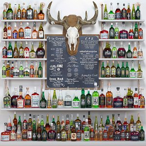 bar alcohol shop 3D model