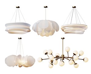 Collection of Modern Chandelier 3D model