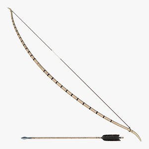 3D viking bow arrow model
