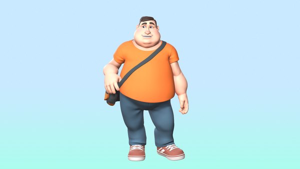 Chubby male character 3D model - TurboSquid 1416957