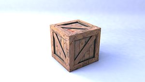 free wodden crate 3d model