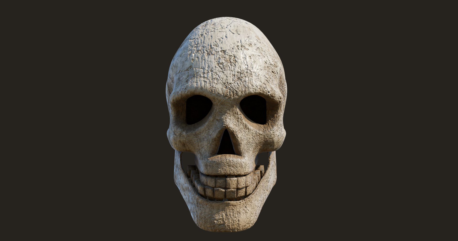 3D Crack Skull With PBR Unity Unreal Engine V-ray Arnold Textures Included https://p.turbosquid.com/ts-thumb/bw/mDl1Va/zn/skull/png/1643863891/1920x1080/turn_fit_q99/1af6ebb5dceb9395046413411458a7a362dac978/skull-1.jpg