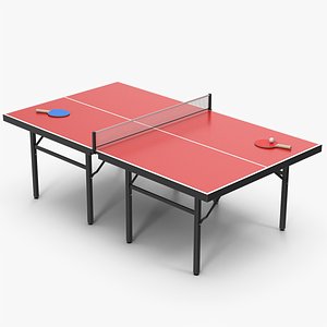 Red Table Tennis Table Set