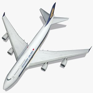 boeing 747-400 modeled simulation 3d model