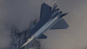Chengdu J-20 jet fighter LOW POLY 3D model