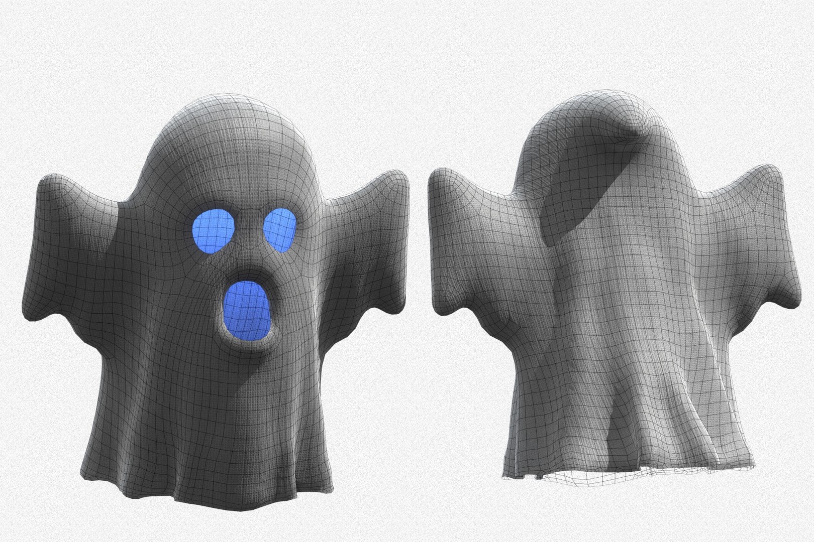 3D Little Cartoon Ghost Model - TurboSquid 1337069
