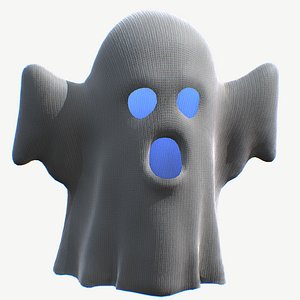 3D little cartoon ghost model