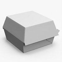 Burger Clamshell Box White