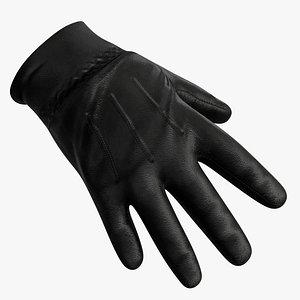 leather gloves 3D model