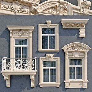Windows in the style of modern classics 6 3D model