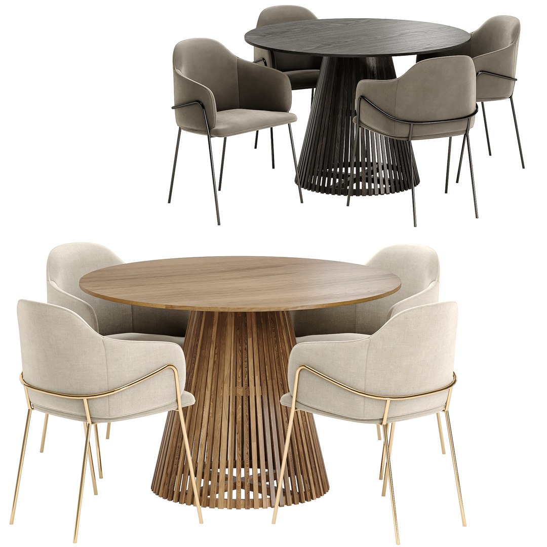 3D Carver Chair With Jeanette Table - TurboSquid 2267233