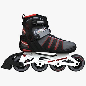 3d model rollerblades roller