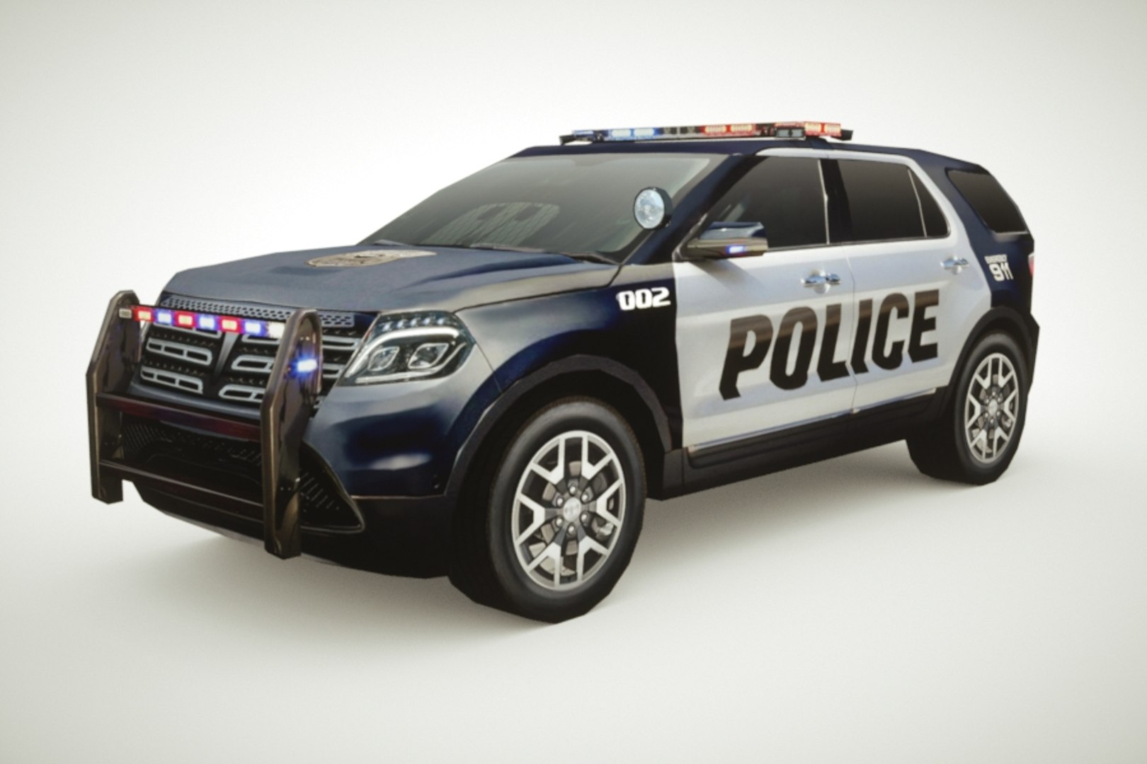 3d Generic Police Sedan