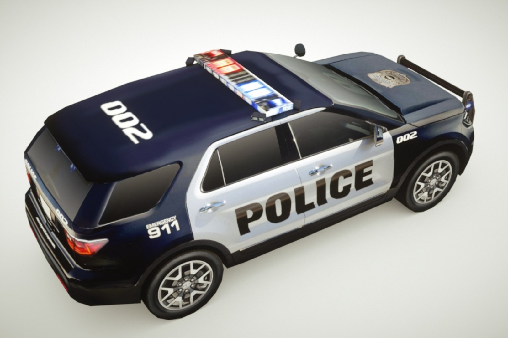 3d Generic Police Sedan