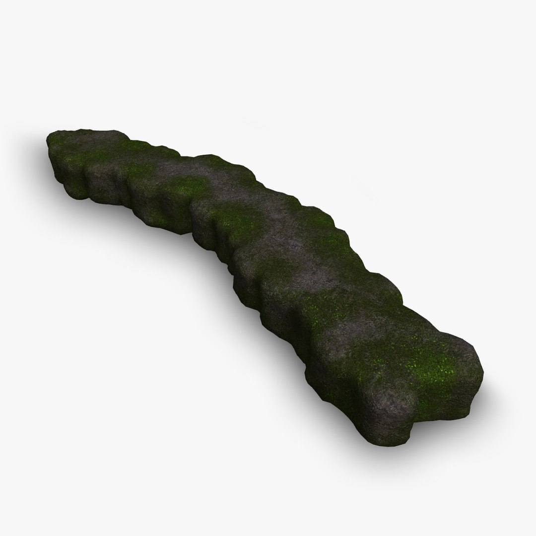 3D Model Rock Walkway 3 - Moss 1 - TurboSquid 2079568