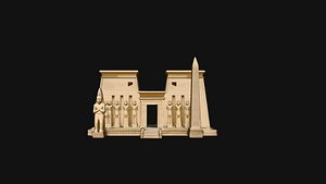 Egyptian Temple Model Design 3 - 3D Print Model 3D