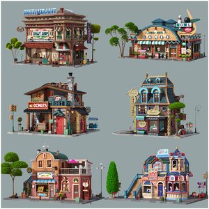 Cartoon House Pack 01