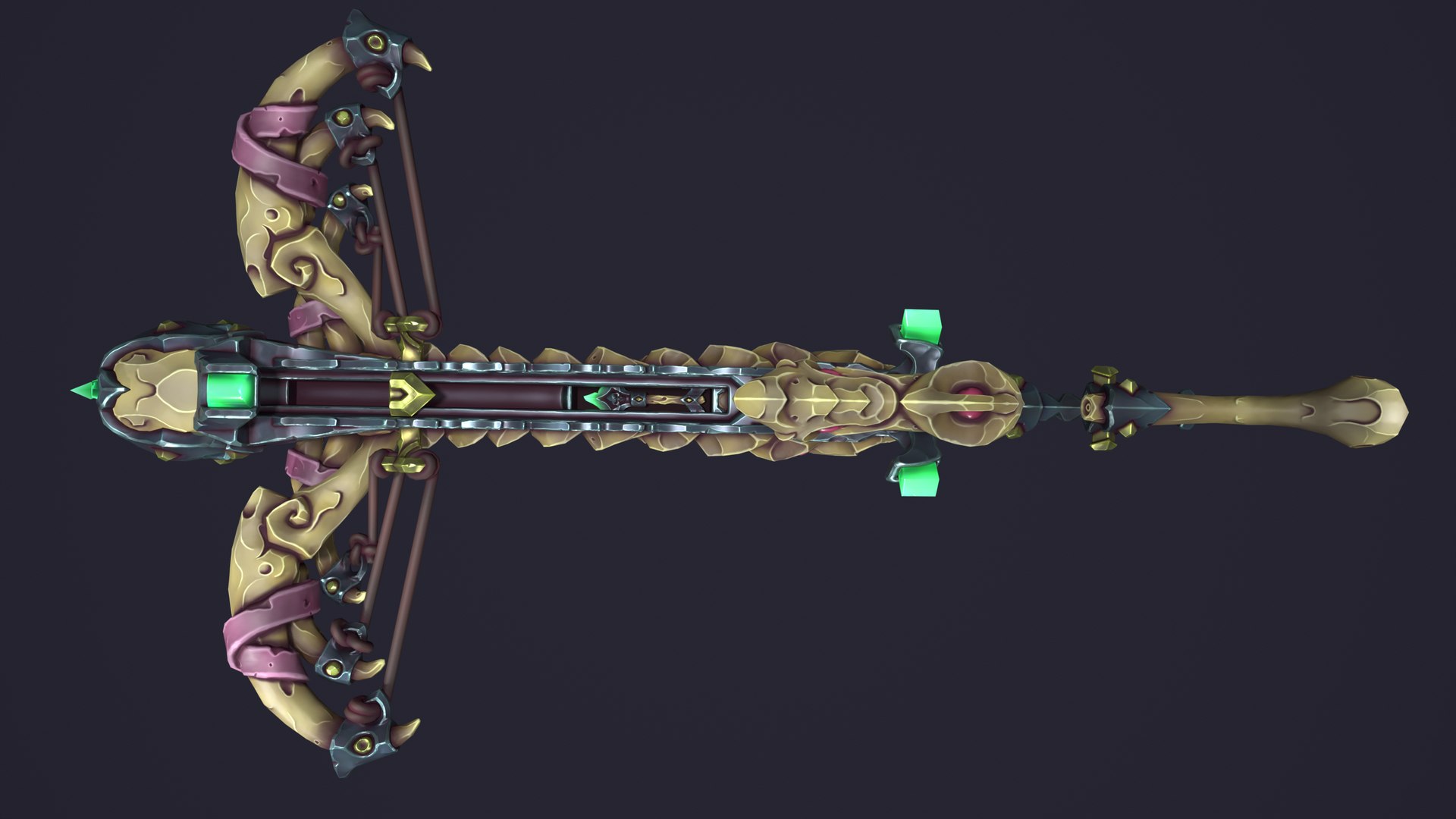 Undead crossbow 3D model https://p.turbosquid.com/ts-thumb/bx/FdfZWq/n8/12/png/1776682593/1920x1080/fit_q87/d0f45ebe3ce55ec24b8f9e21597903badb33c636/12.jpg