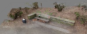 Bench in parc - pointcloud