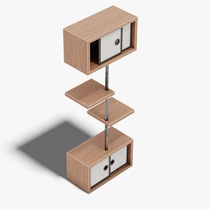 Japanese Furniture Kit - small shelves 3D model