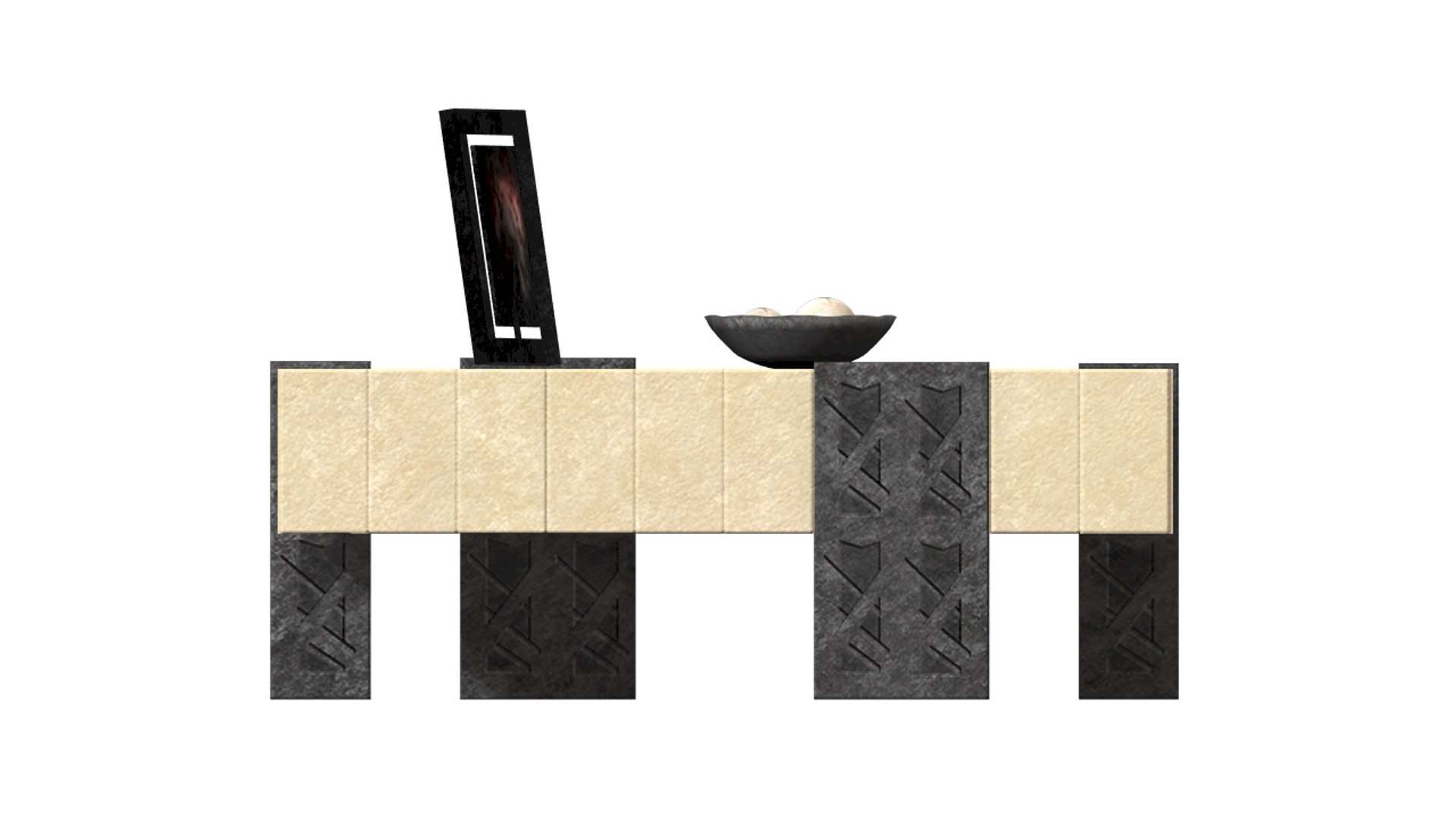 3d Table Stone Model