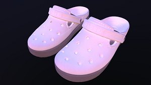 3D CROCS SLIPPERS low-poly PBR
