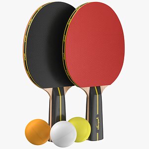 Ping Pong  Paddles 03 3D model