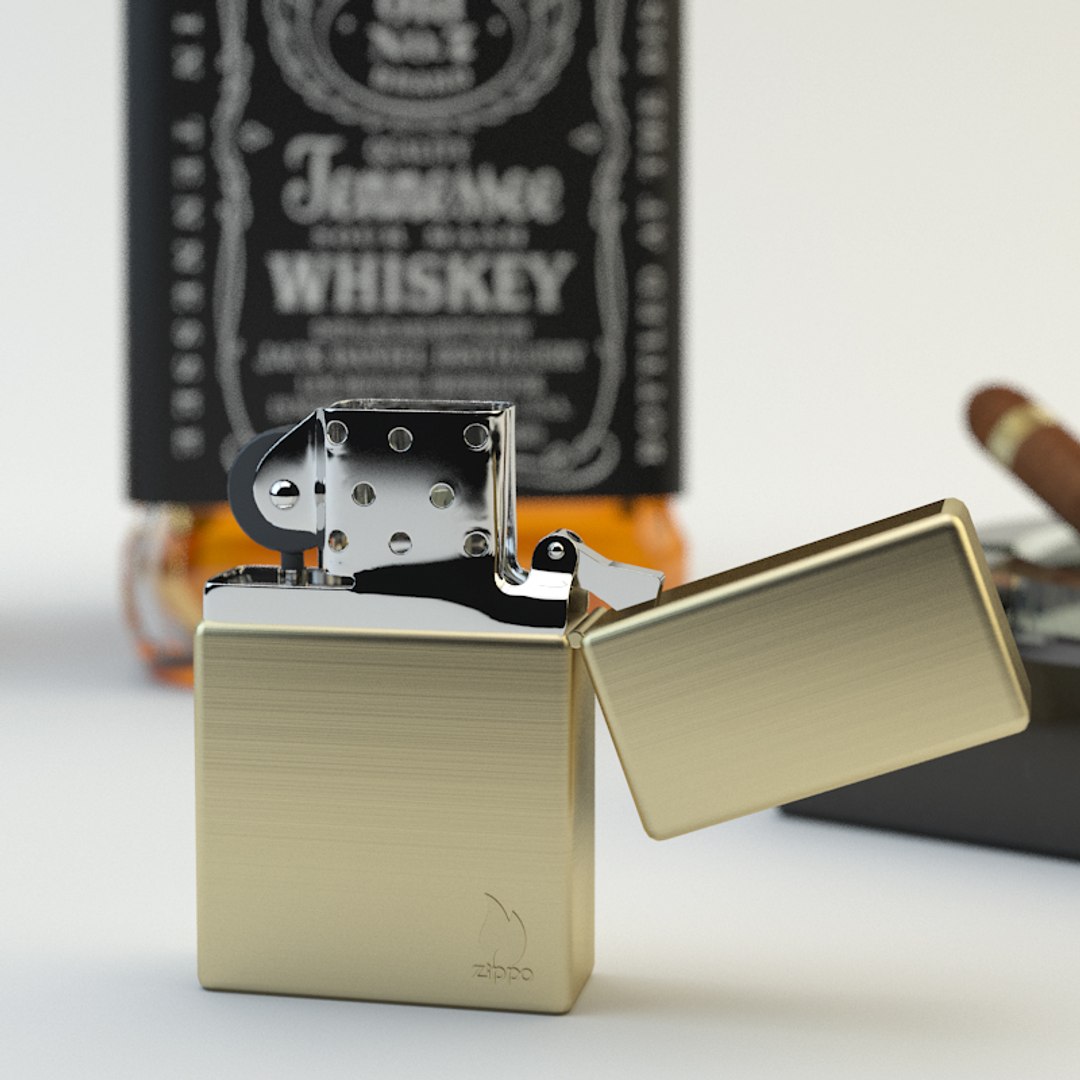 Jack Daniels Zippo Cigar 3d Model