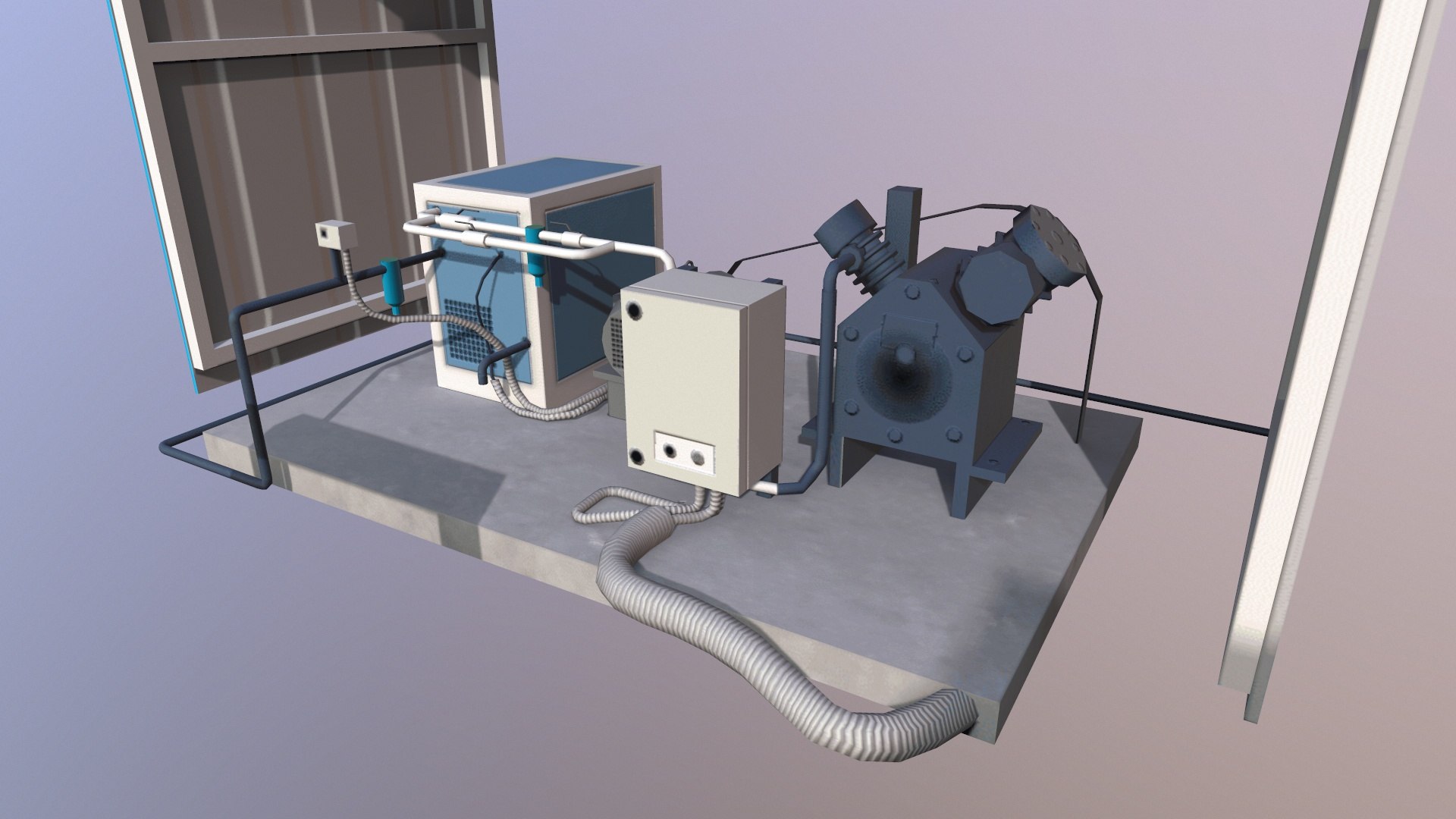 Gas Compressor Model - TurboSquid 2293867