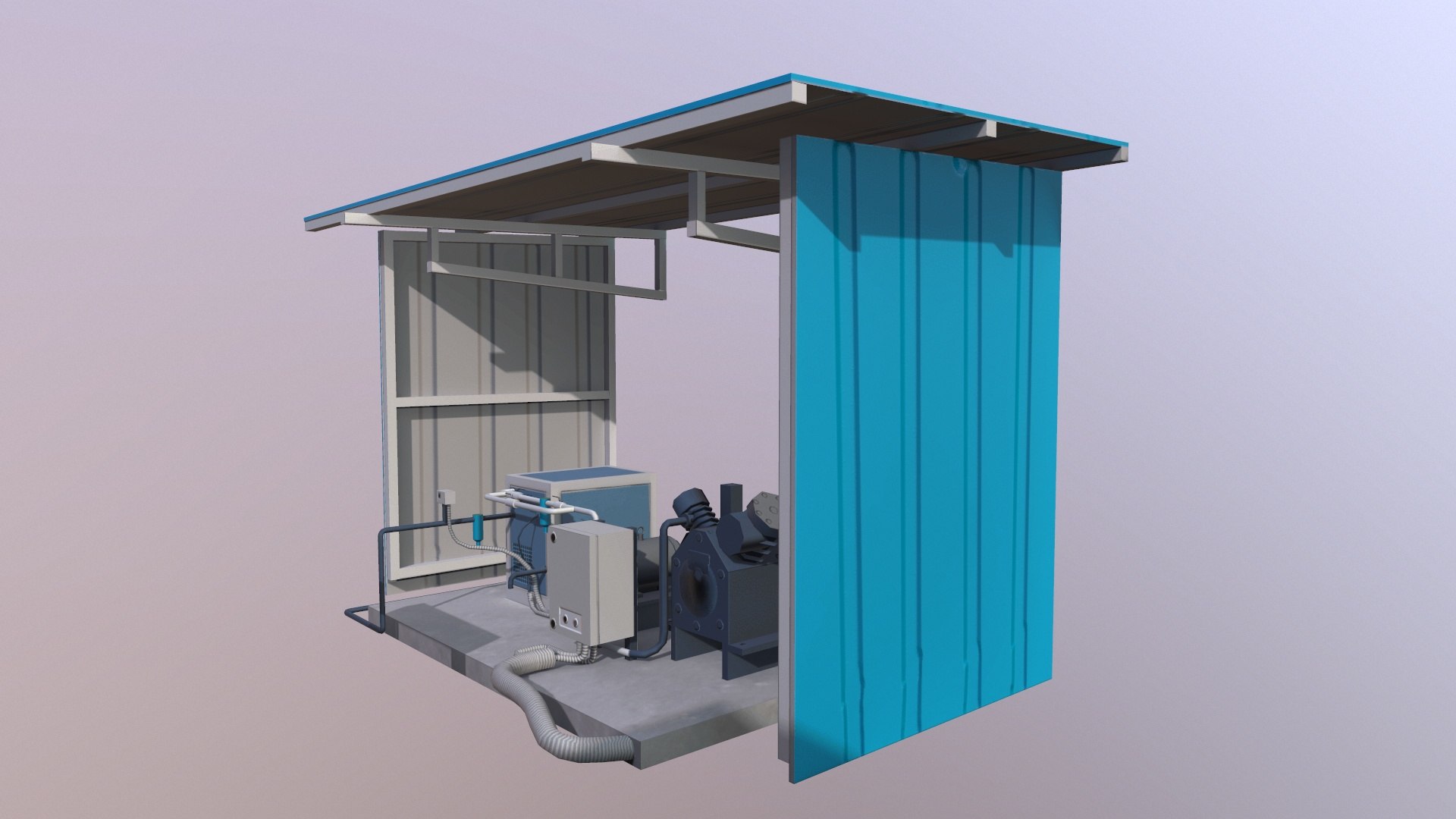 Gas Compressor Model - TurboSquid 2293867
