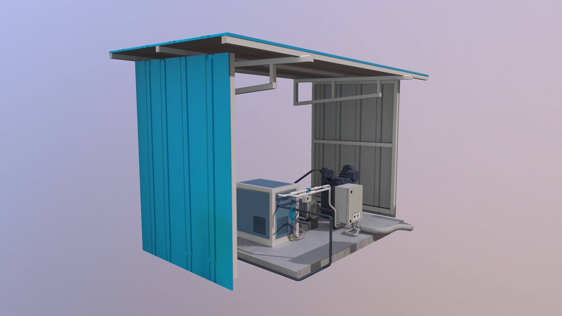 Gas Compressor Model - TurboSquid 2293867