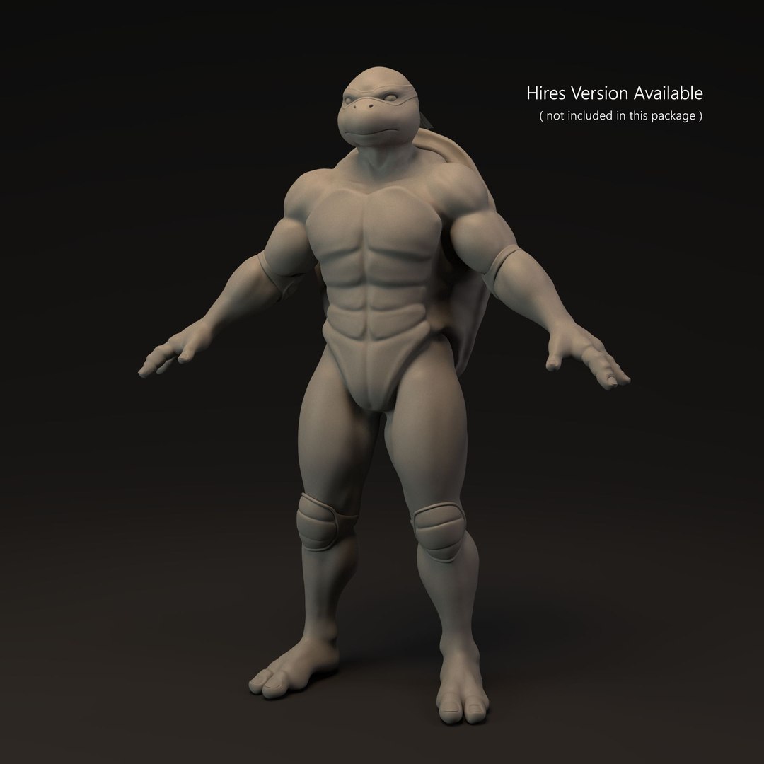 3D Ninja Turtle Lores Basemesh https://p.turbosquid.com/ts-thumb/bx/QJqaZ8/KM/ninja_turtle_male_1_019/jpg/1725676710/1920x1080/fit_q87/5c1d156c06fd7a6b290ec0f7c031129d4bdc6179/ninja_turtle_male_1_019.jpg