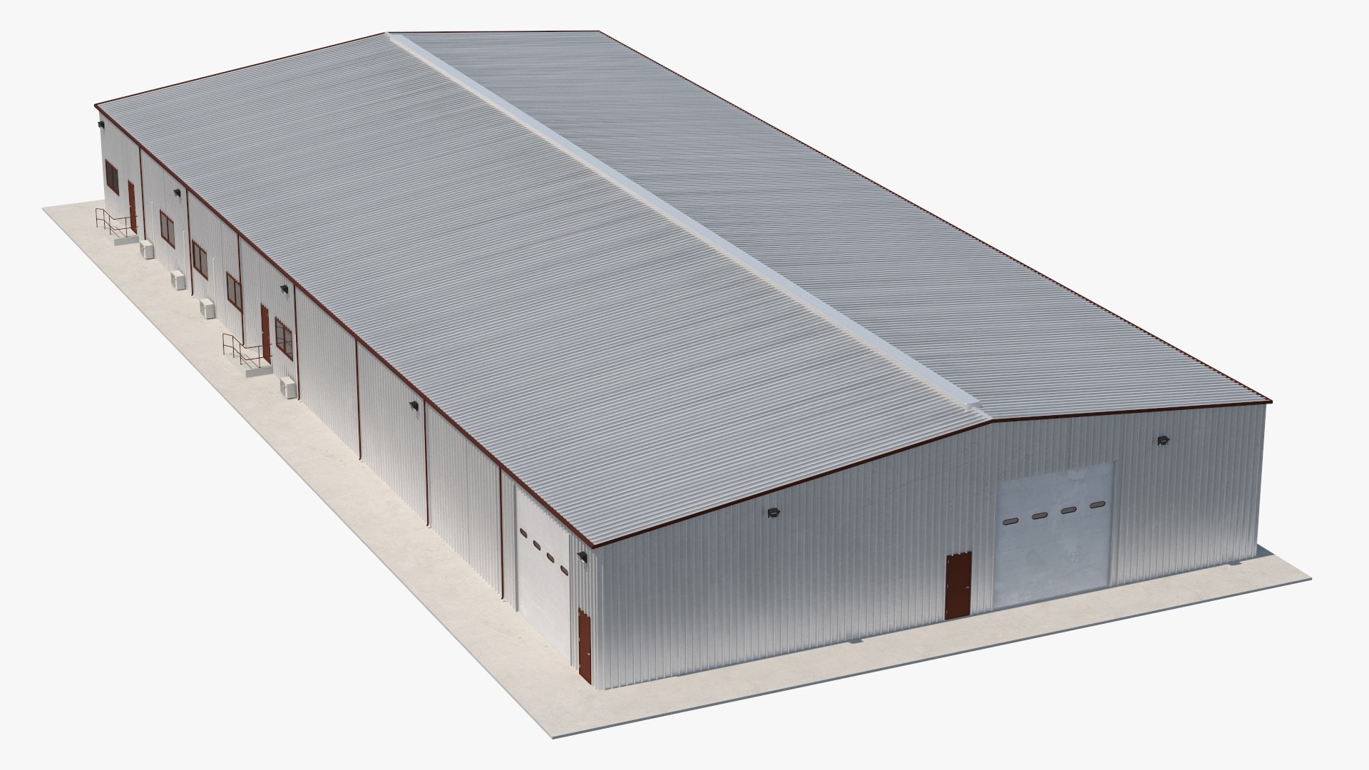 Industrial Warehouse Exterior 3D model preview