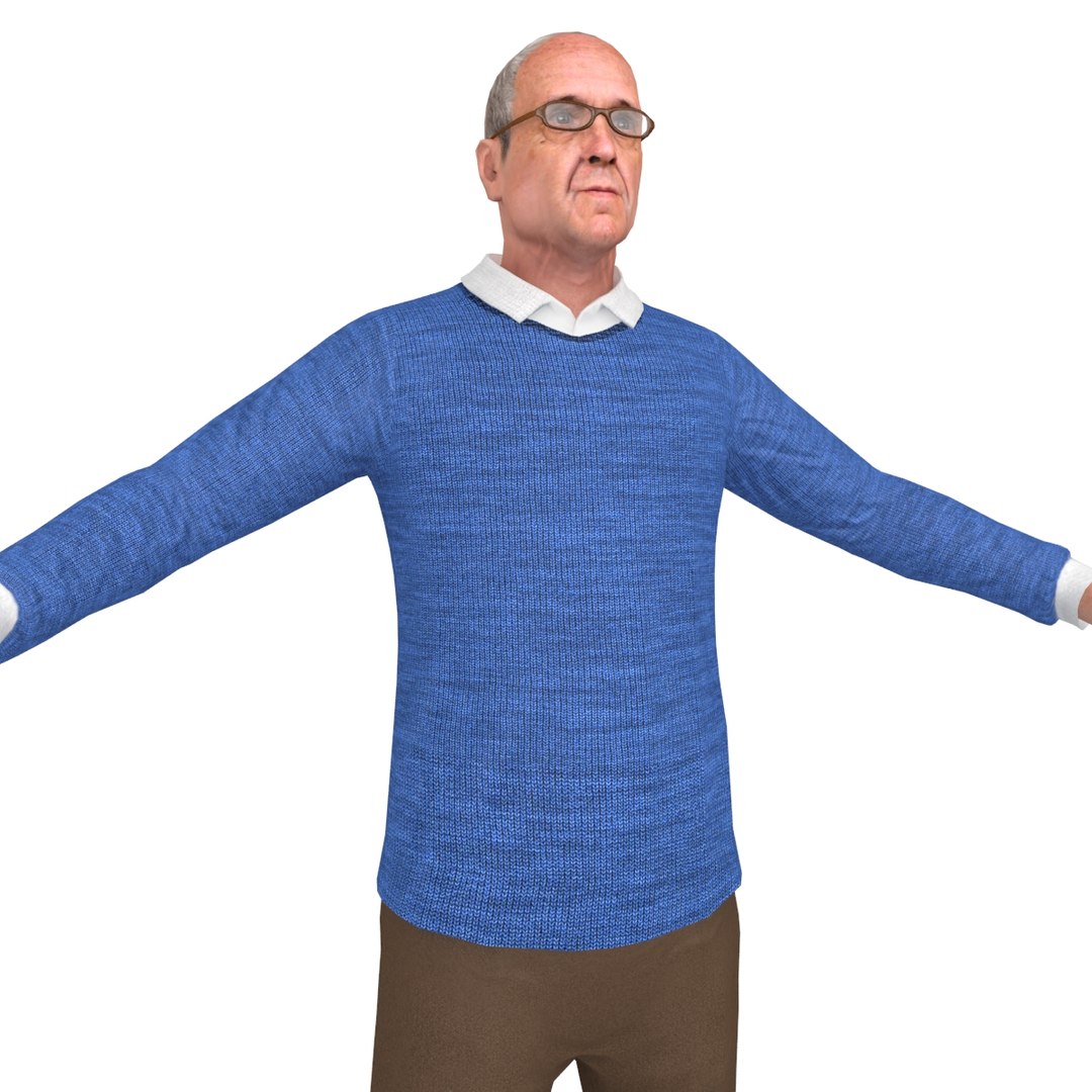 3D Model Rigged Old Man - TurboSquid 1293876