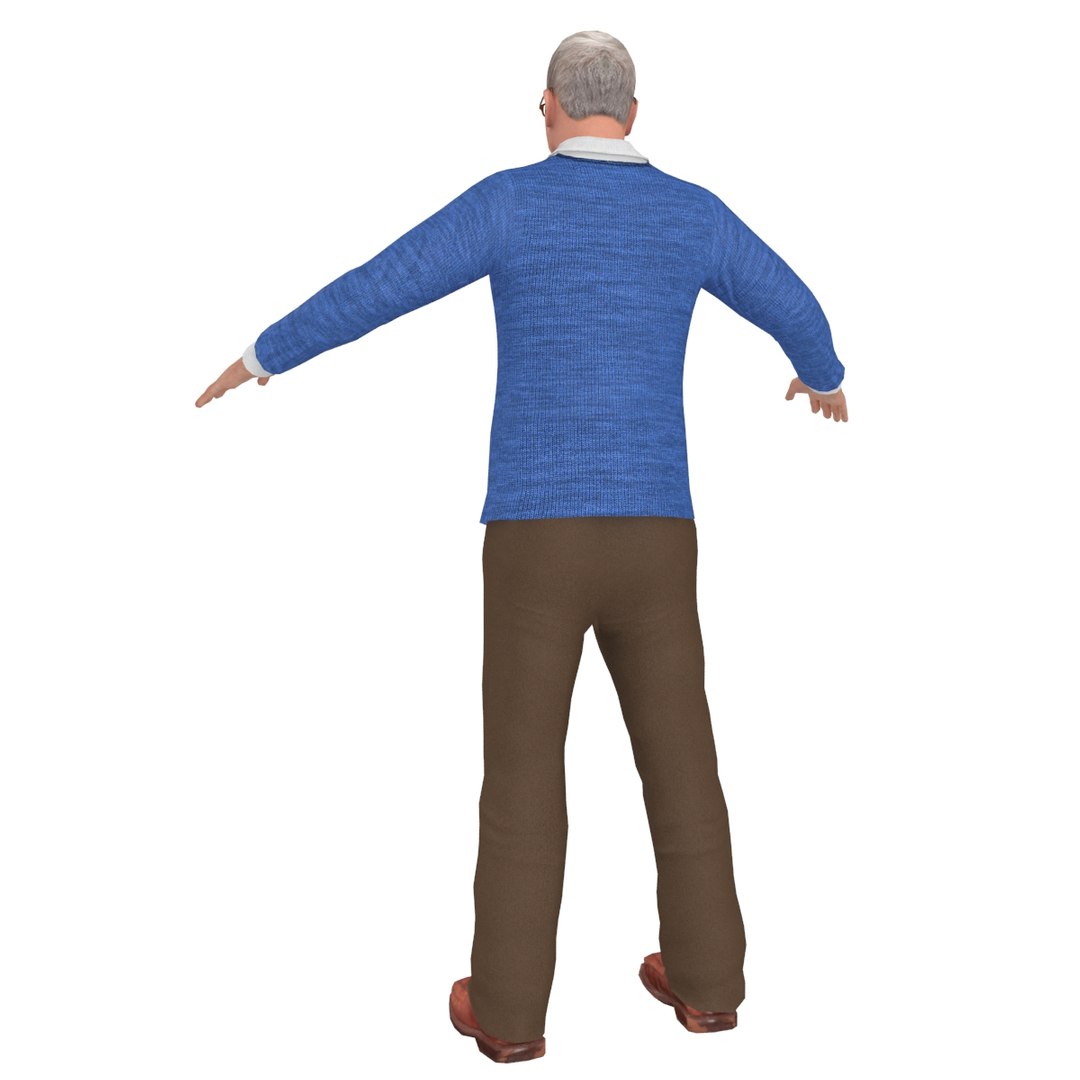 3D Model Rigged Old Man - TurboSquid 1293876
