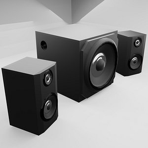 3D Music speakers model
