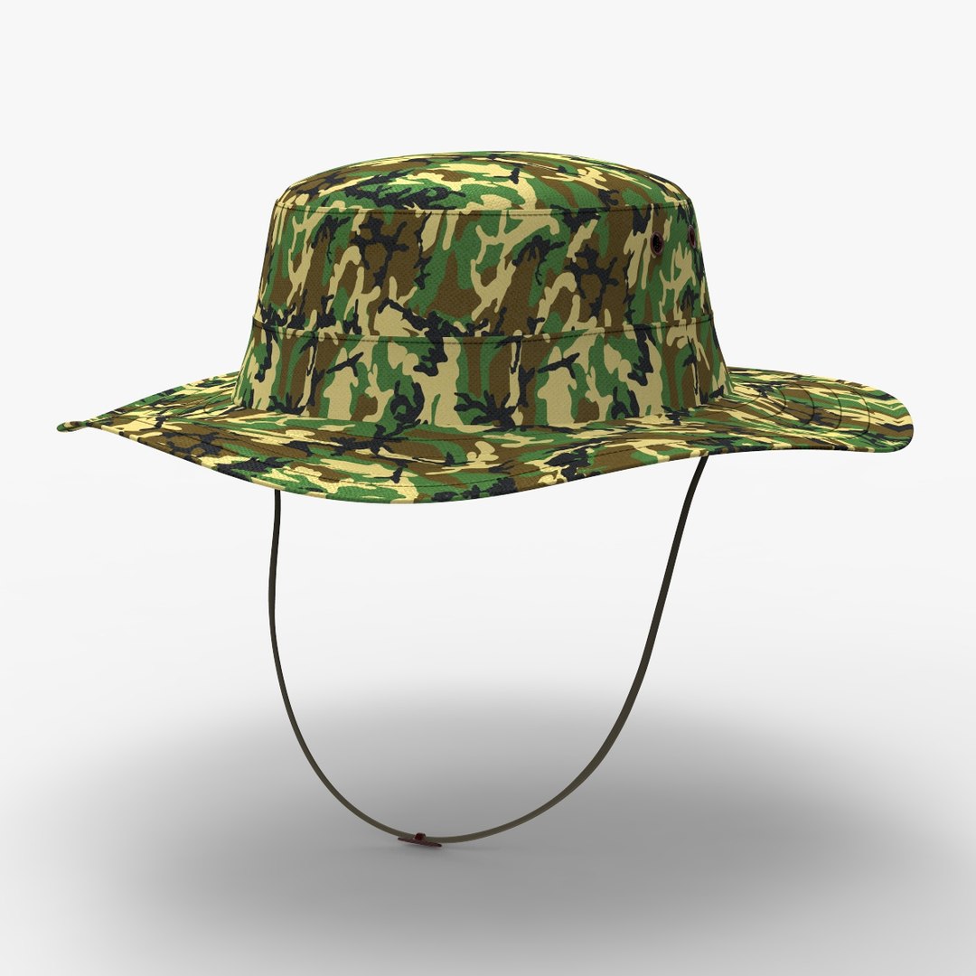 Military Boonie Hat 3D Model - TurboSquid 1180003