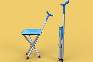 CANE STICK CHAIR WALKING SEAT STOOL POLE CRUTCH FOLDING PORTABLE
