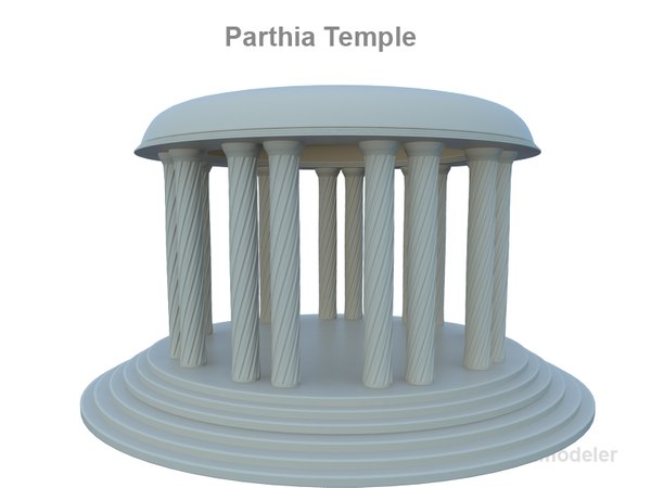 3d parthia temple model