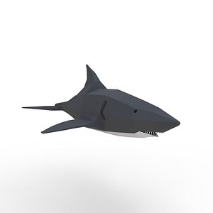 shark fish animals 3D model