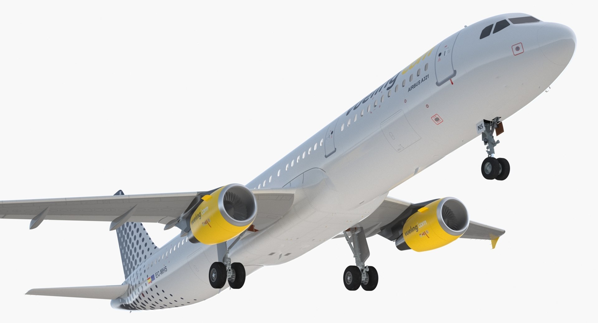 Airbus A321 Vueling Airlines 3D Model 3D model preview