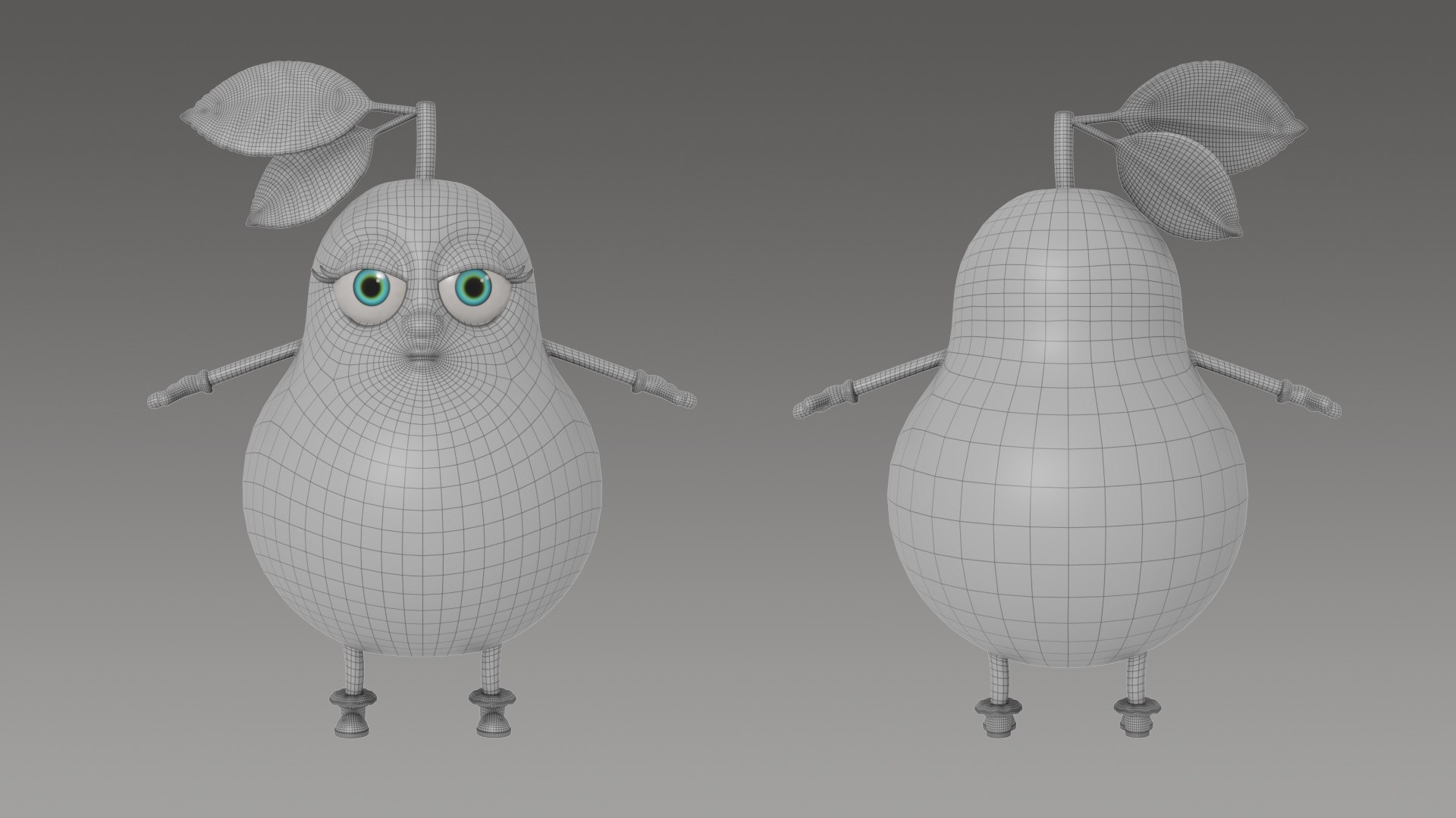 Pear Cartoon Model - TurboSquid 2042266