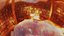 8k magic attic library with cosmic clouds 360 VR sky background