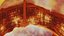 8k magic attic library with cosmic clouds 360 VR sky background