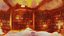 8k magic attic library with cosmic clouds 360 VR sky background