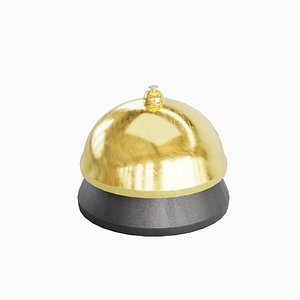 Gold Reception Bell 3D